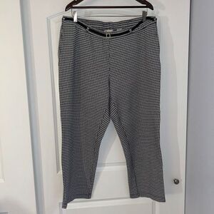 Allison Daley Black and White Houndstooth Pants 2X